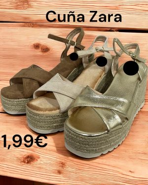 KK989 cuñas tiras cruzadas zara