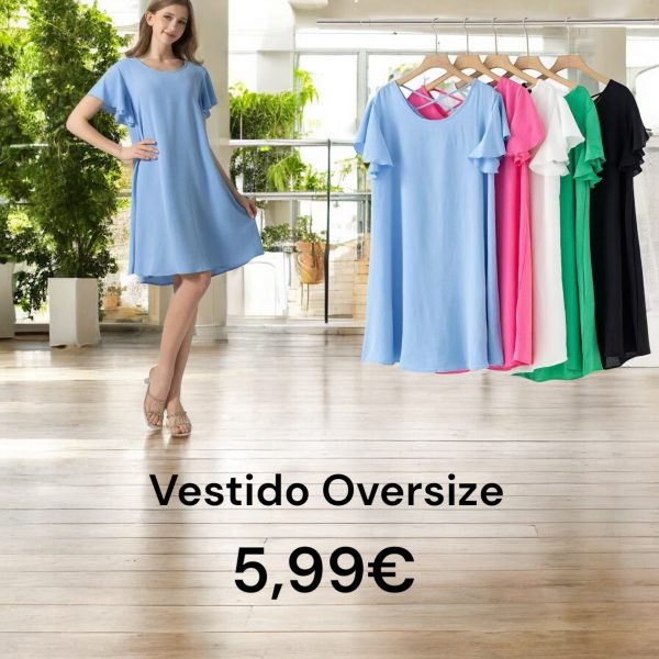 LK825 vestido volantes en la manga