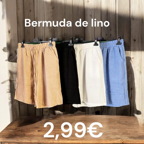 LK800 short media pierna lino