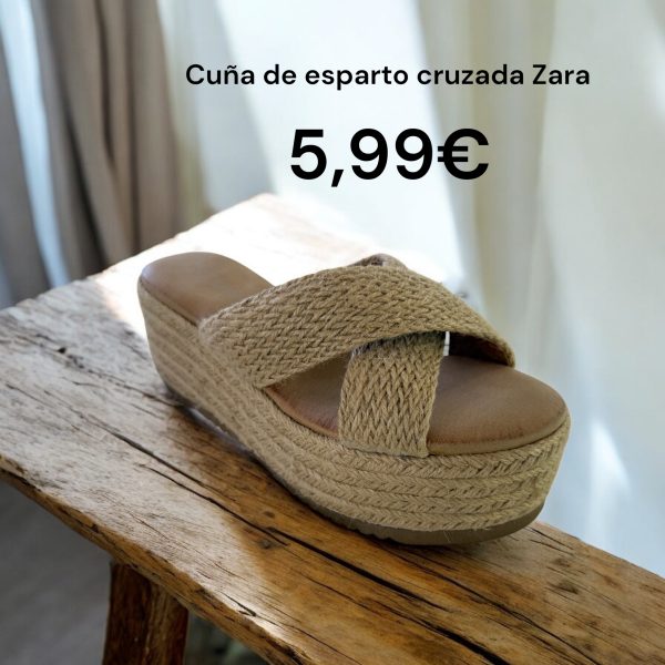5106-05 Cuñas de esparto cruzada Zara