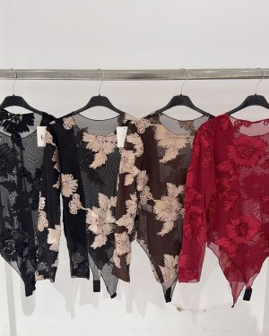 0436350 Body estampado flores encaje