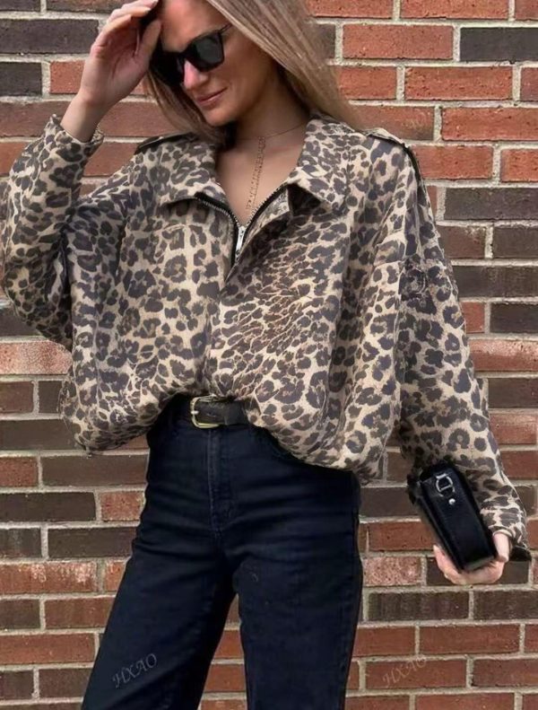 0103380 chaqueta bomber estampado animal - Imagen 2