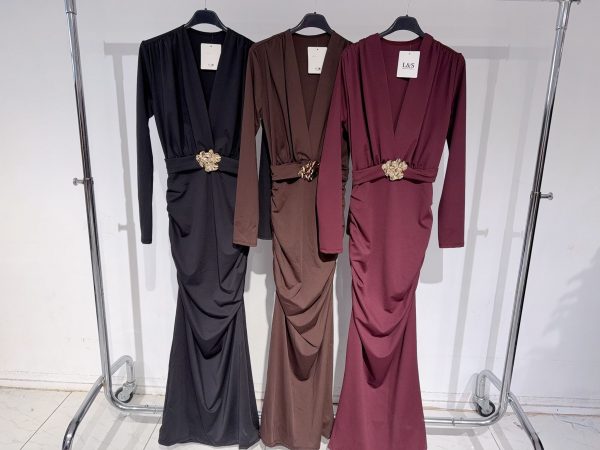 0434240 vestido fajín fruncido licra fría Zara