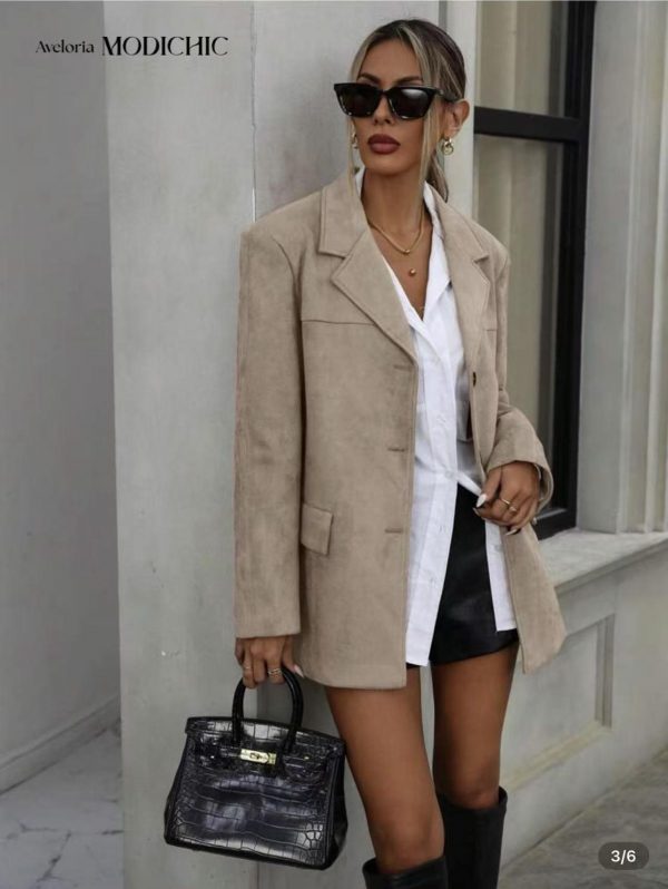 0430550 blazers antelina con forro Zara - Imagen 2