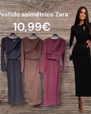 0429960 vestido asimétrico licra fría Zara