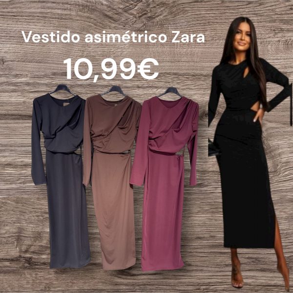 0429960 vestido asimétrico licra fría Zara