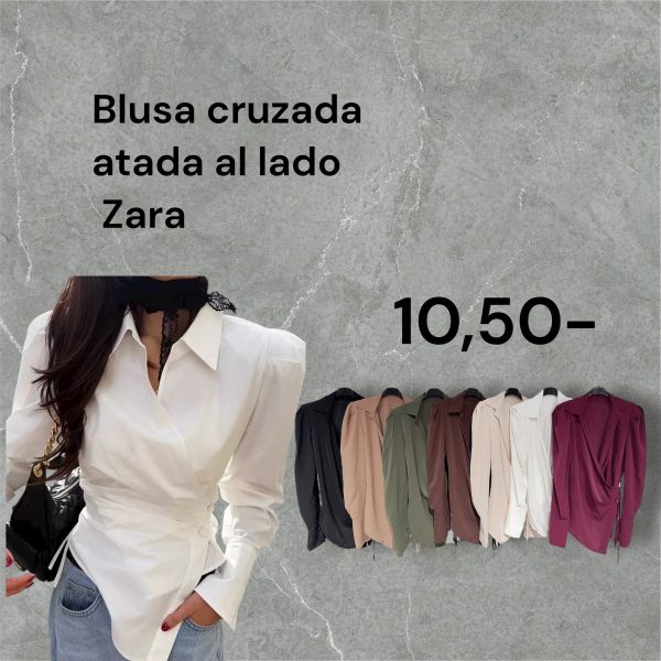 0435010 camisa de vestir asimétrica zara