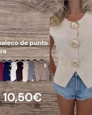 0256050 chaleco de lana botones