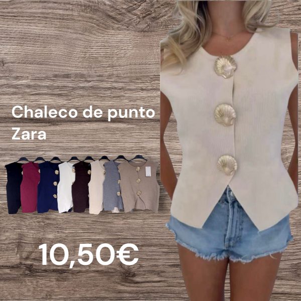 0256050 chaleco de lana botones