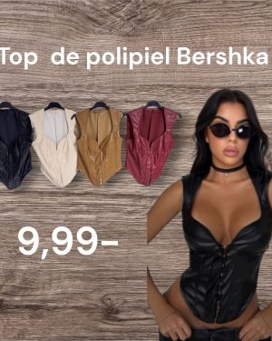 0264310 chaleco de poli piel  cierre de broches