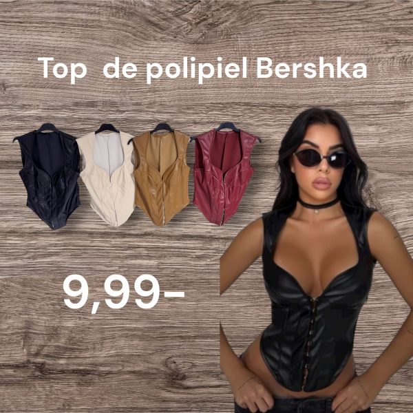0264310 chaleco de poli piel  cierre de broches