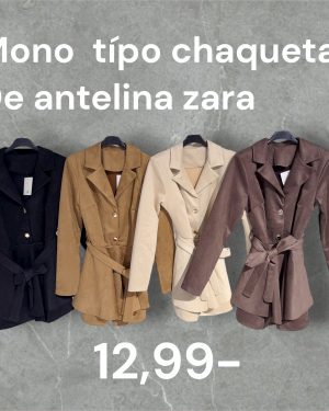 0432720 Mono tipo chaqueta con cinturón zara