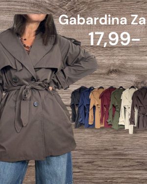 0128270 gabardina con cinturón Zara