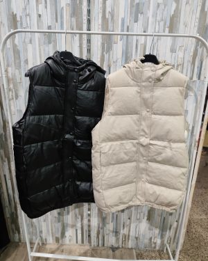 0X8590 chaleco polipiel con gorro