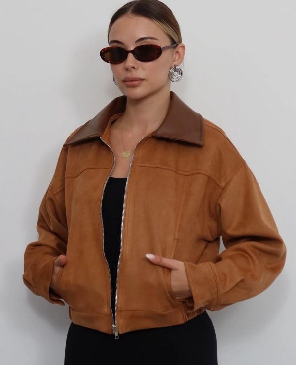 0862769 bomber antelina cuello polipiel Zara - Imagen 2