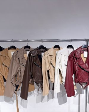 0128660 chaqueta polipiel cinturón