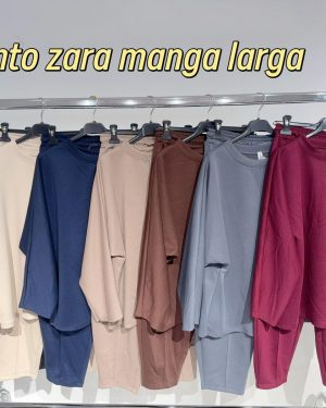 0250680 conjunto camiseta manga larga oversize Zara