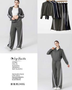 LKT882 conjunto chaqueta pata ancha  ajustable