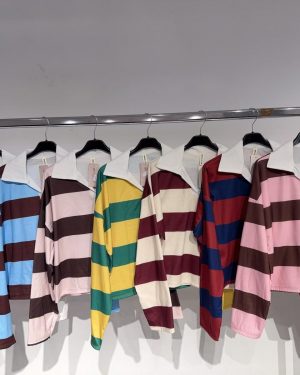 0114120 sudadera polo de rayas felpa