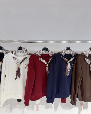 09020 sudadera pañuelo leopardo