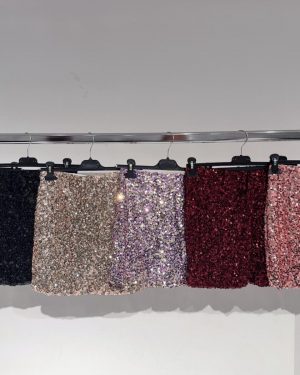 0251190 falda corta lentejuelas Zara