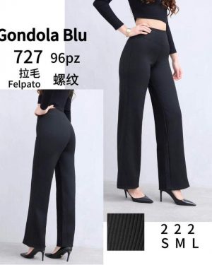 727 Pantalón en malla pata ancha