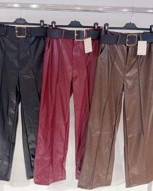 013110 pantalón con cinturón polipiel zara