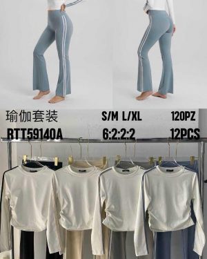 RTT591404A Conjunto licra fría top fruncido