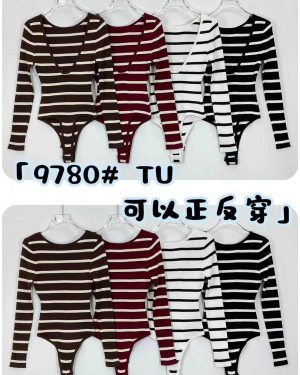 9780 Body de punto rayas