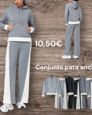 LLJ2333 conjunto sudadera bolsillo