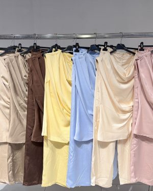 0260100 Conjunto Satinado asimétrico