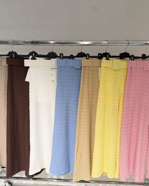 0161670 Pantalón bambula con cinturón