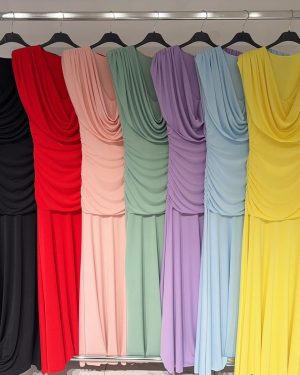 076990 vestido licra fría drapeado