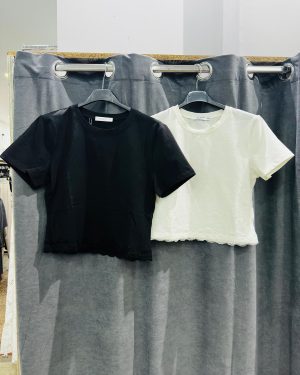 V629 Camiseta borde de encaje super precio