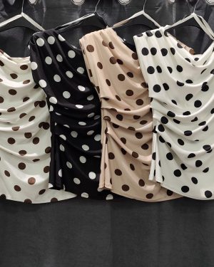 0255660 Blusa lunares fruncida