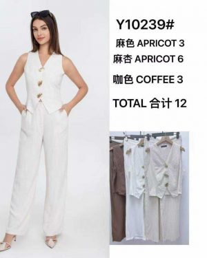 Y10239 Conjunto Lino chaleco