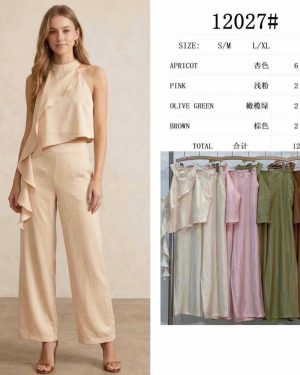 12027 Conjunto blusa asimétrica