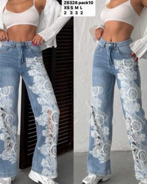 Z6328 Vaquero con diseño bordado