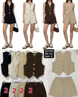 XD1708 Conjunto short chaleco Zara