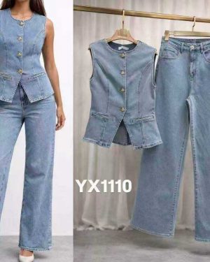 YX1110 Conjunto vaquero chaleco