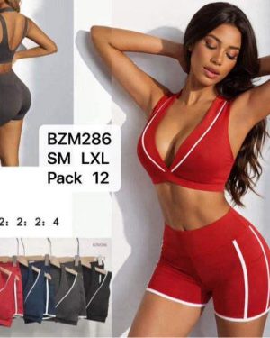 BZM286 Conjunto deportivo top y pantalón corto