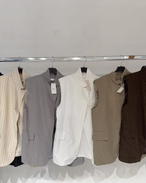 060399-10 Chaleco rayas 1 Botón Zara