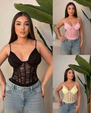 0454010 Body tirantes detalle de encaje