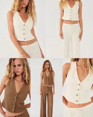 0102930 Conjunto chaleco Bambula