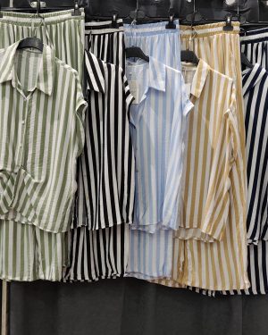 SET-727 Conjunto Camisa de rayas