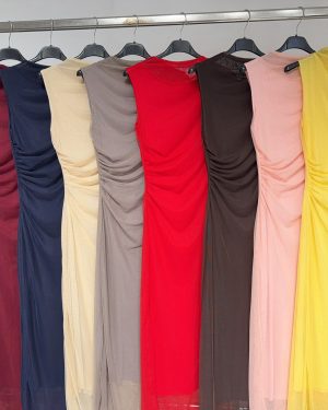 064710 Vestido gasa con forro Zara