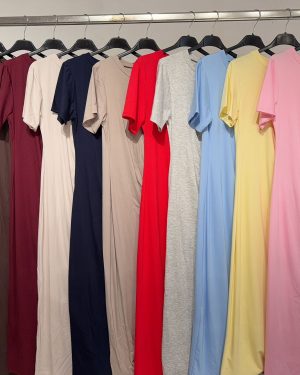 0117650 vestido largo con detalla pañuelo