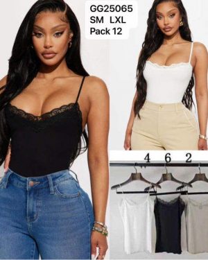 GG25065 Blusa tirantes borde encaje