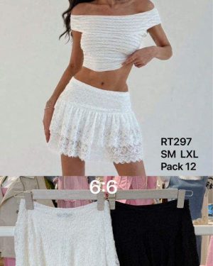 RT297 falda pantalón de encaje