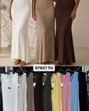0579270 Vestido de encaje con forro